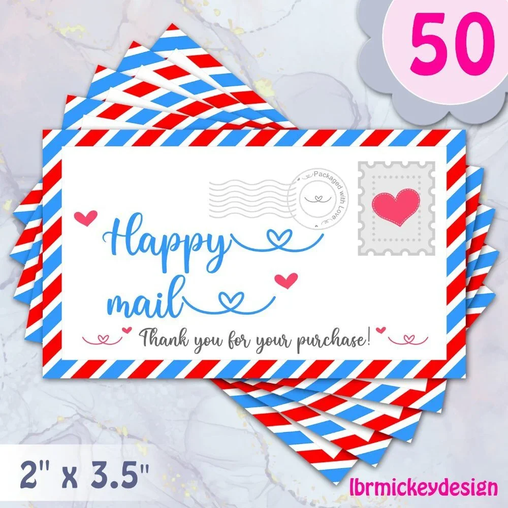 50 Thank You Cards Mail
